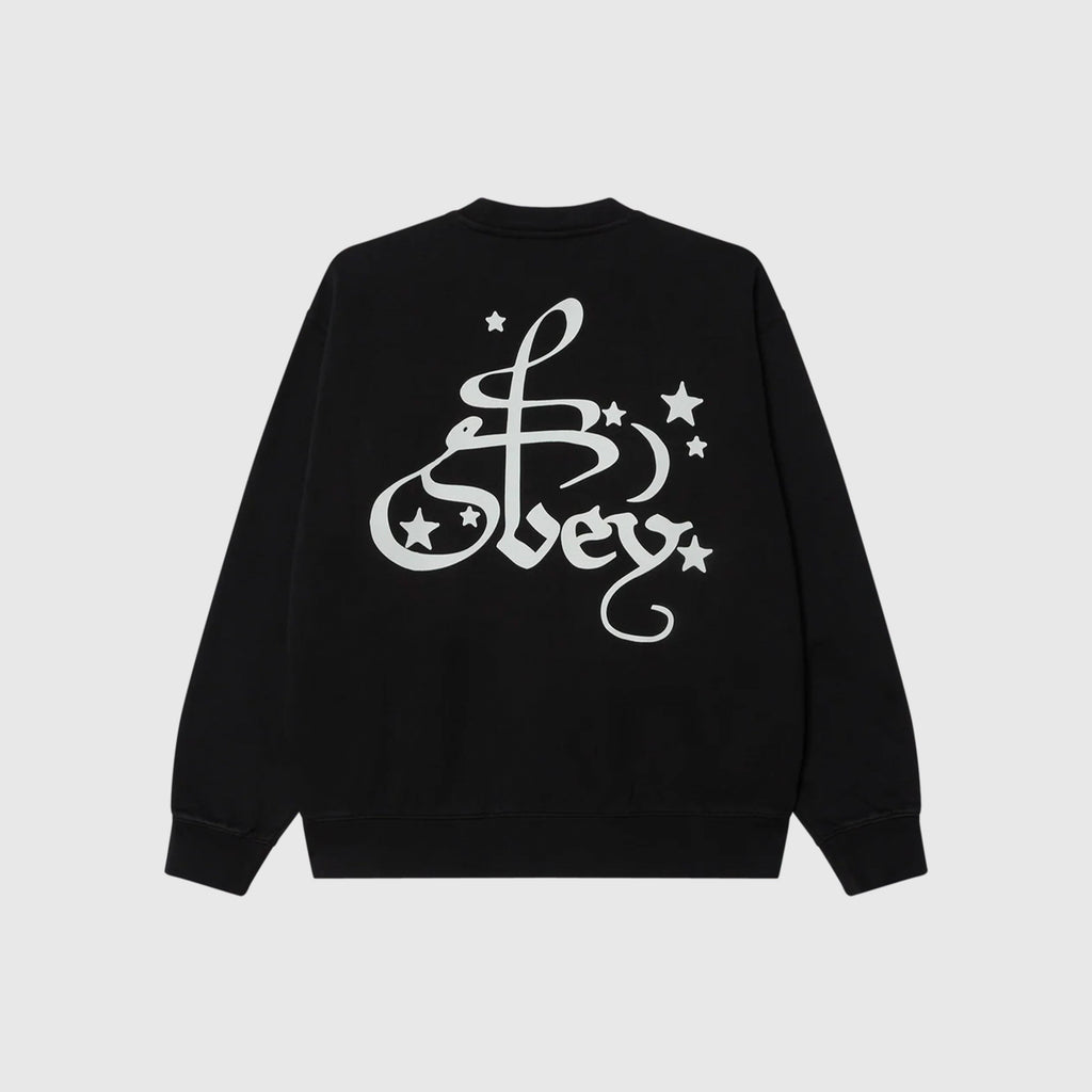 Obey Spellbound Faded Crew - Digital Black Faded Wash - Back