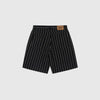 Obey Stripe Baggy Denim Short - Black Multi - Back