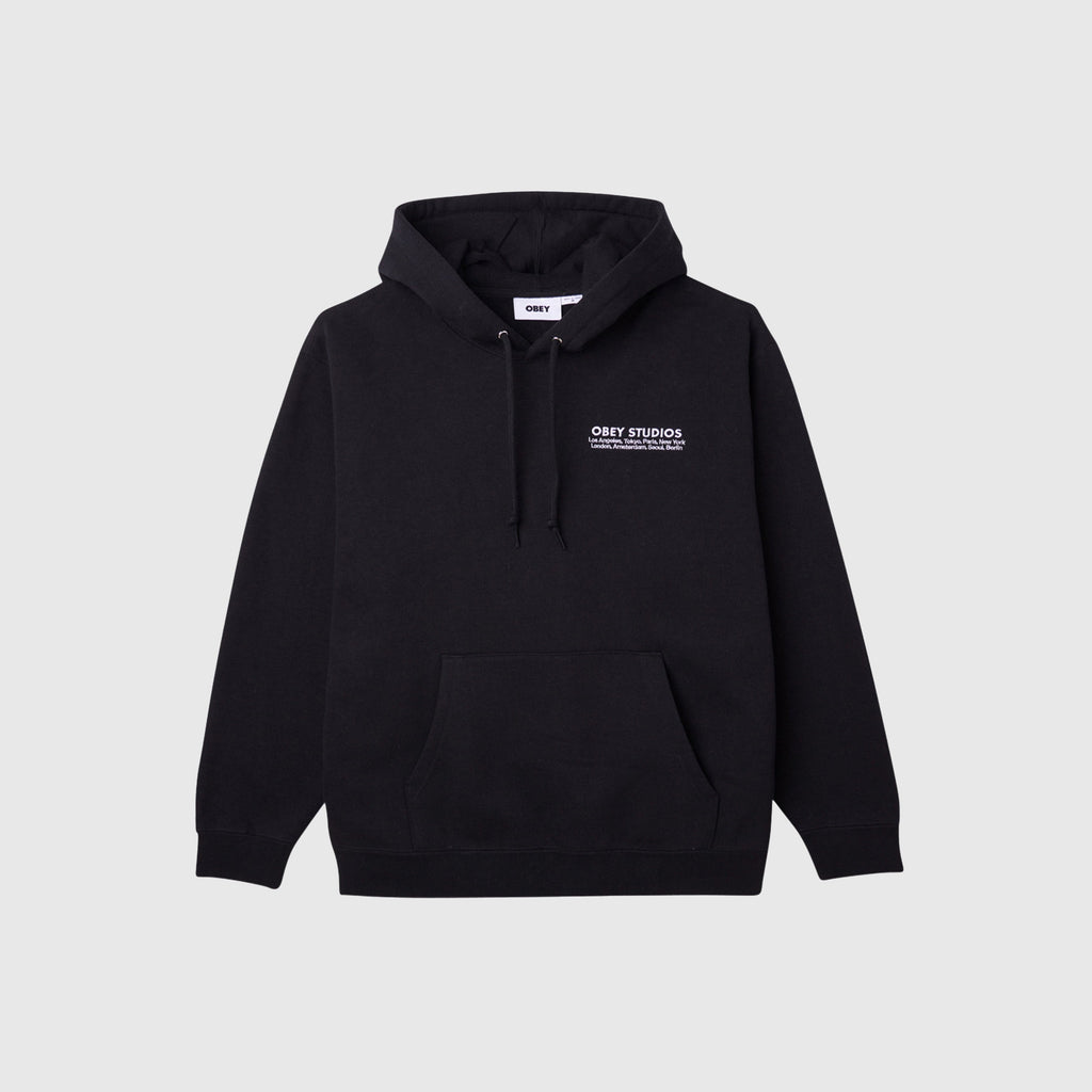 Obey Studios Hood - Black - Front