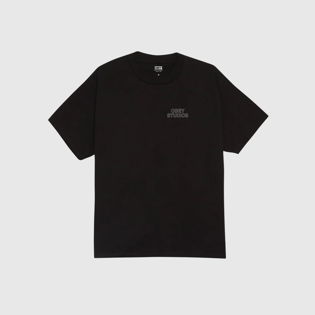 Obey Studios Statue Tee - Black - Front