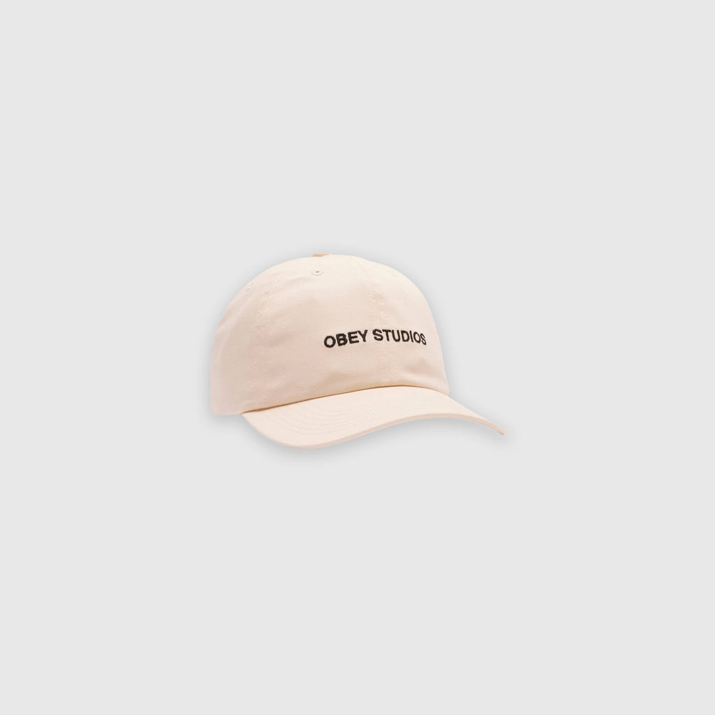Obey Studios Strap Back Hat - Unbleached - Front