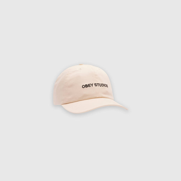 Obey Studios Strap Back Hat - Unbleached - Front