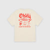 Obey Submit To The Rhythm Tee - Cream - Back
