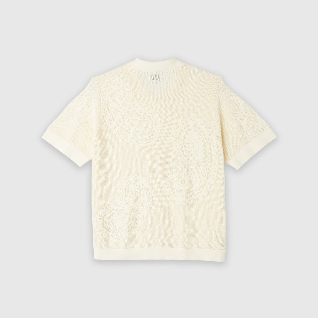 Obey Tear Drop Open Knit Shirt - Unbleached - Back