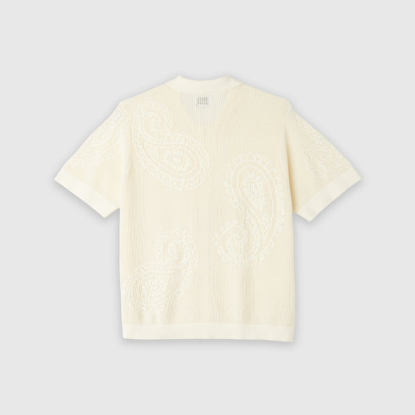 Obey Tear Drop Open Knit Shirt - Unbleached - Back