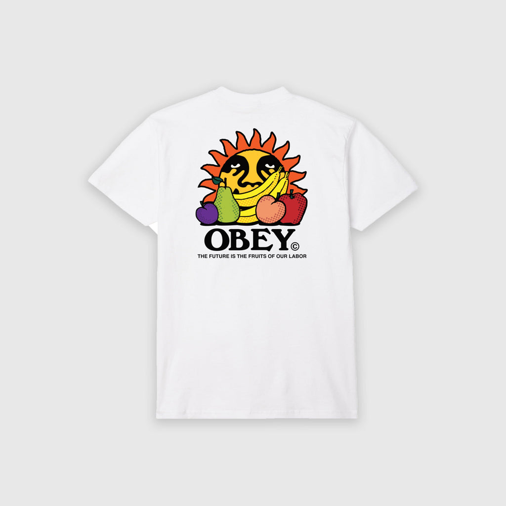 Obey The Future Is The Fruits Of Our Labor Tee - White - Back