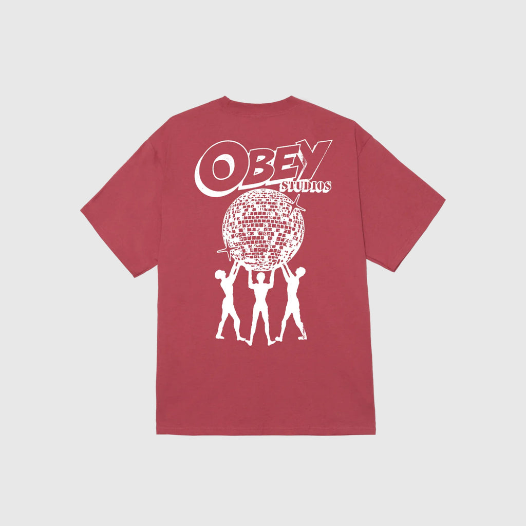 Obey Uplift Tee - Mineral Red - Back