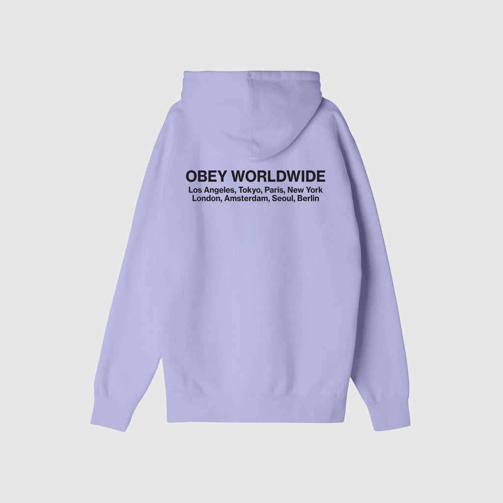 Obey Worldwide Cities Hood - Lavender - Back