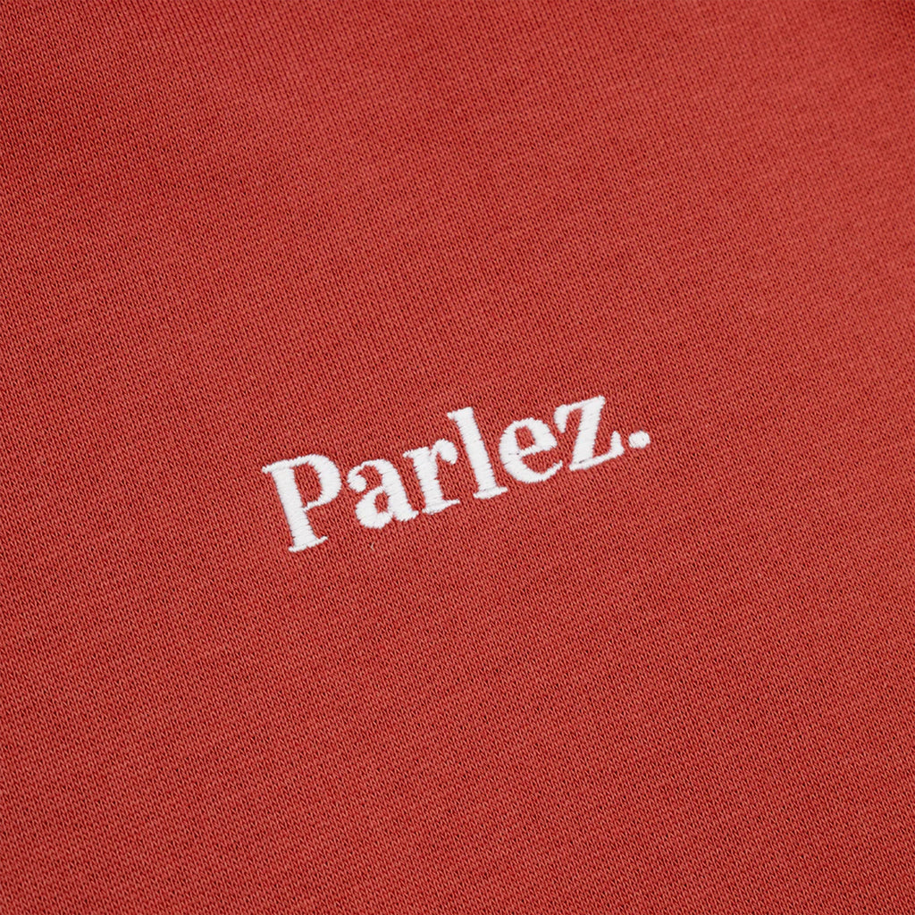 Parlez Amos OS Hoodie - Dusty Coral - Front Close Up