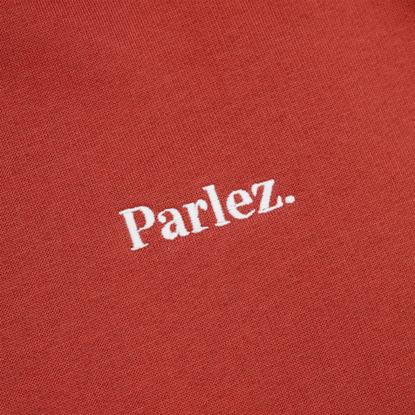 Parlez Amos OS Hoodie - Dusty Coral - Front Close Up