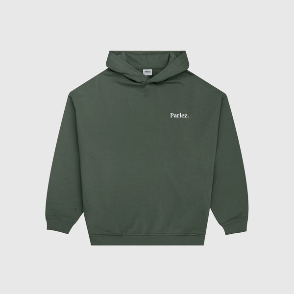 Parlez Amos OS Hoodie - Kelp Green - Front