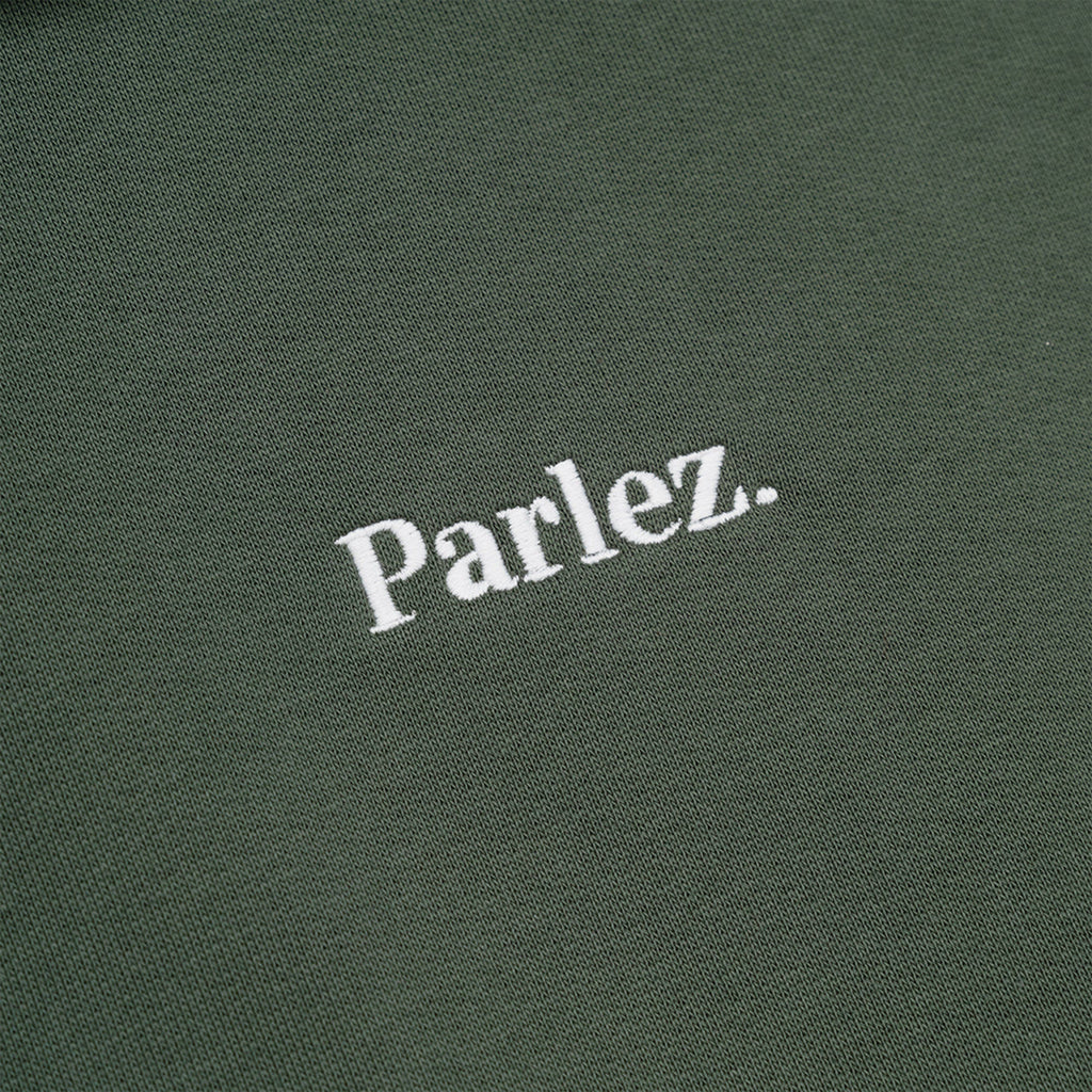 Parlez Amos OS Hoodie - Kelp Green - Front Close Up