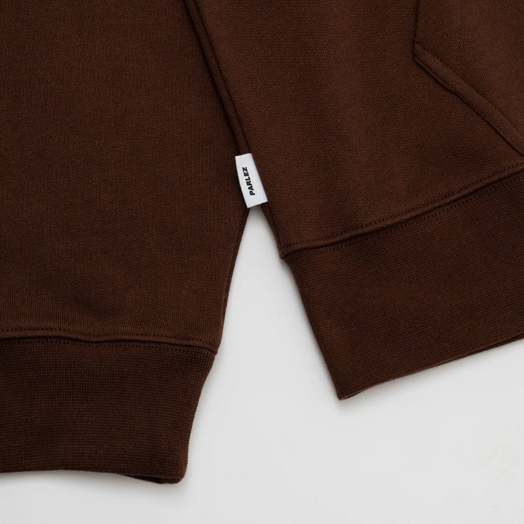 Parlez Avery Hoodie - Mocha Brown - Front Close Up