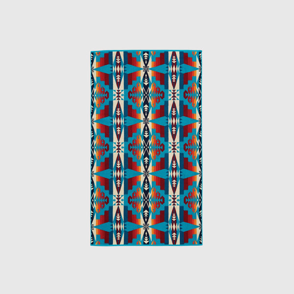 Pendleton Oversized Jacquard Spa Towel - Tucson Turquoise