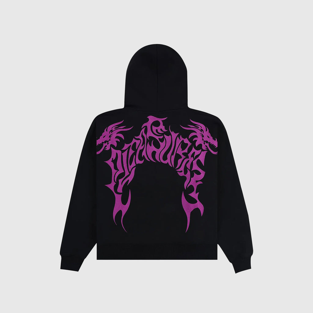 Pleasures Dragon Zip Hoodie - Black - Back