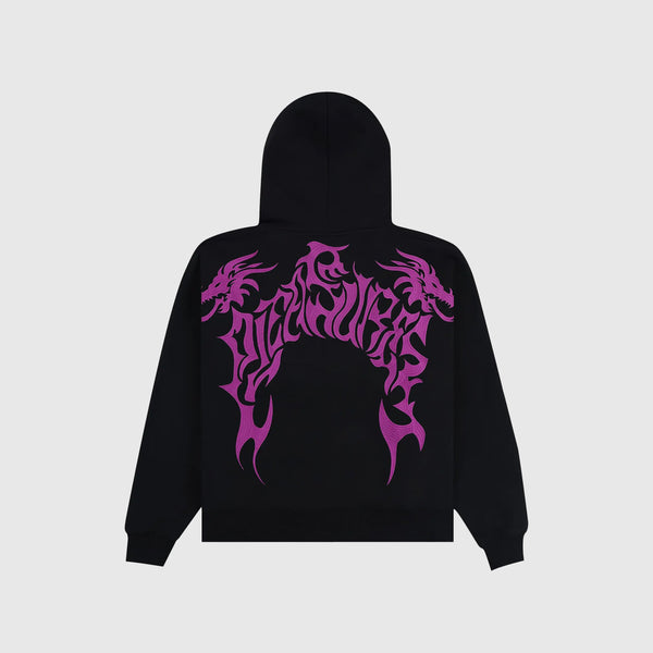 Pleasures Dragon Zip Hoodie - Black - Back