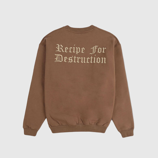 Pleasures Recipe Crewneck - Brown - Back