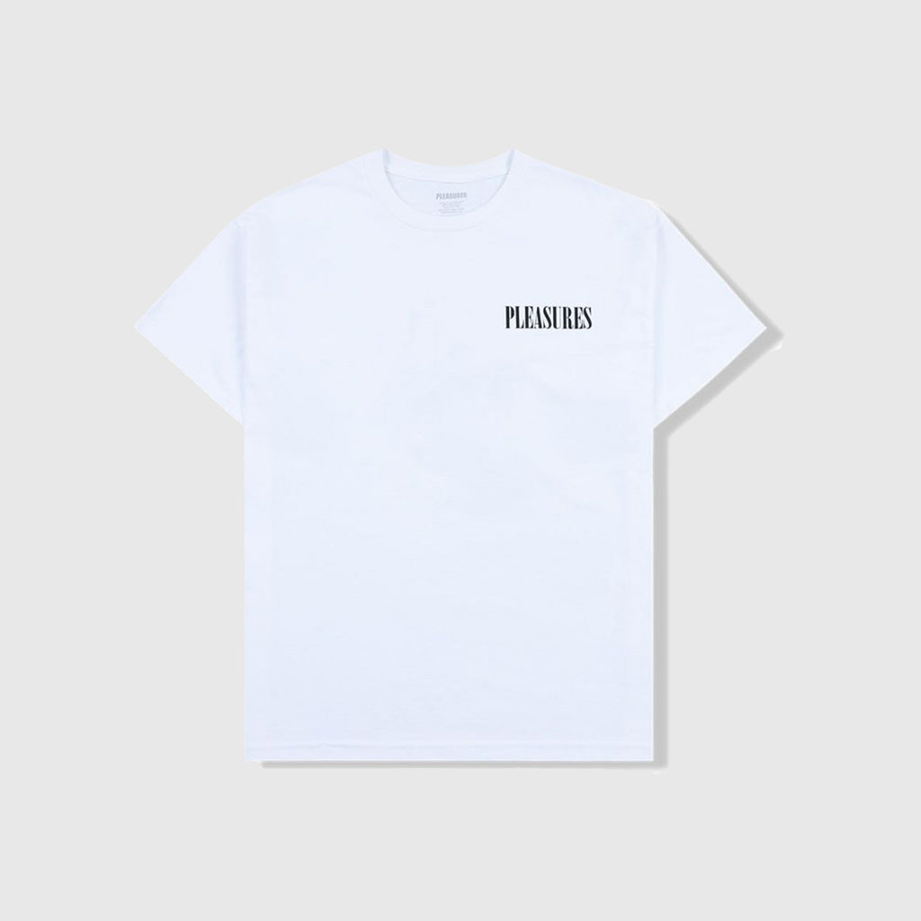Pleasures Vertical T Shirt - White - Front
