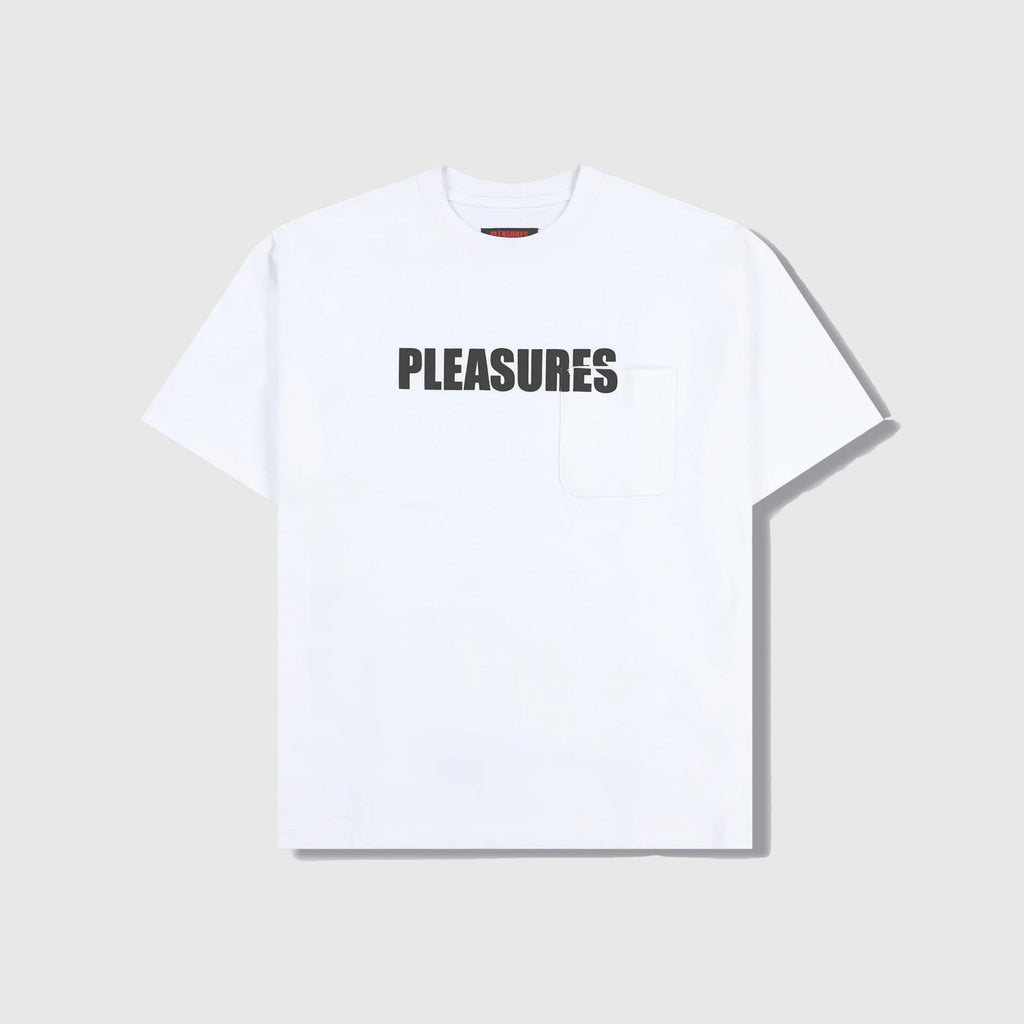 Pleasures Impact Pocket Heavyweight Shirt - White - Front