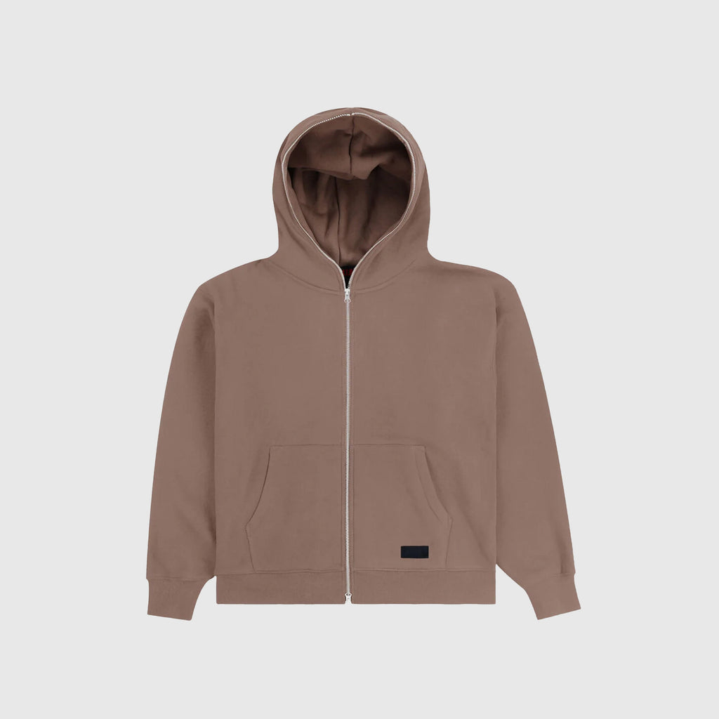 Pleasures Dragon Zip Hoodie - Brown - Front