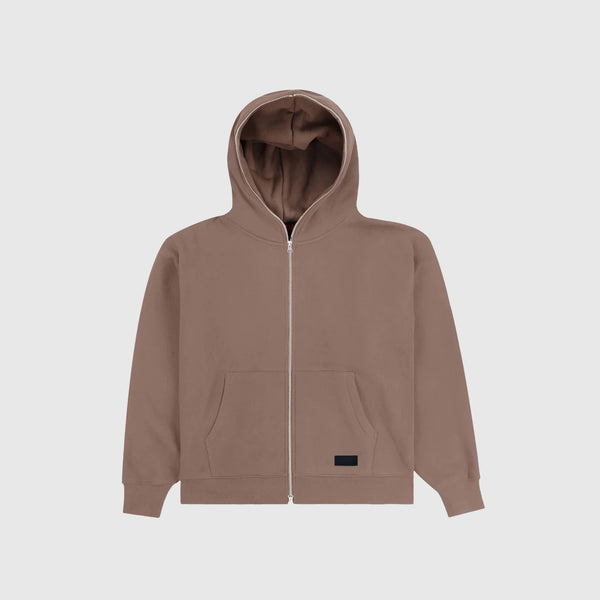 Pleasures Dragon Zip Hoodie - Brown - Front