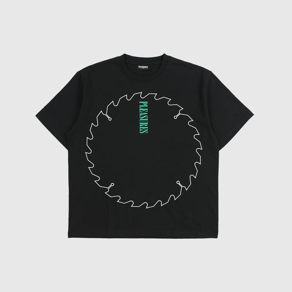 Pleasures Saw Heavyweight Tee - Black - Front