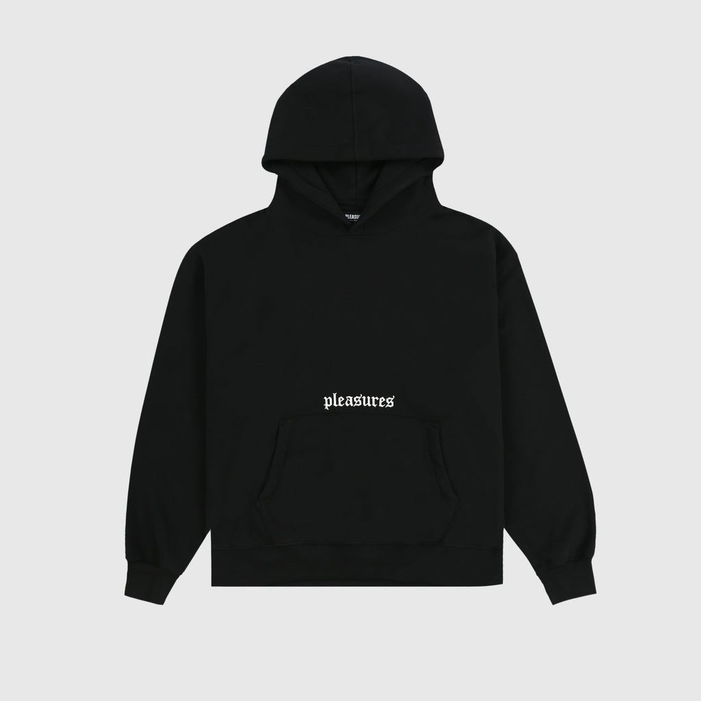 Pleasures Spinal Hoodie - Black - Front