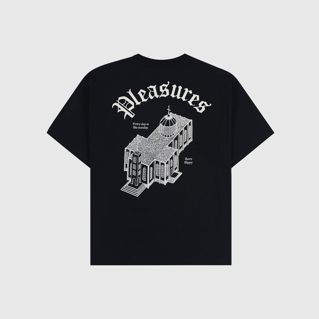 Pleasures Chapel Heavyweight Tee - Black - Back