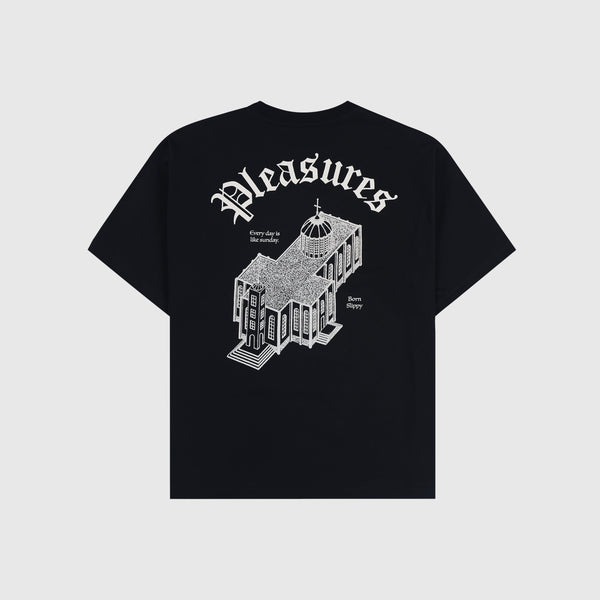 Pleasures Chapel Heavyweight Tee - Black - Back