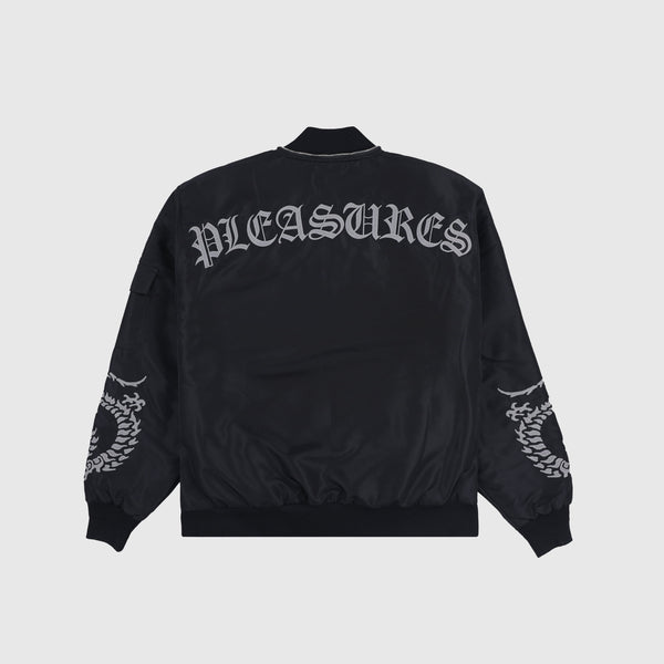 Pleasures Dragon Bomber - Black - Back