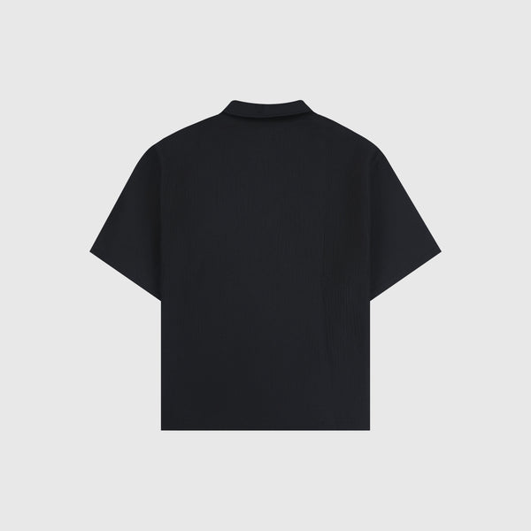 Pleasures Electron Zip Polo - Black - Back