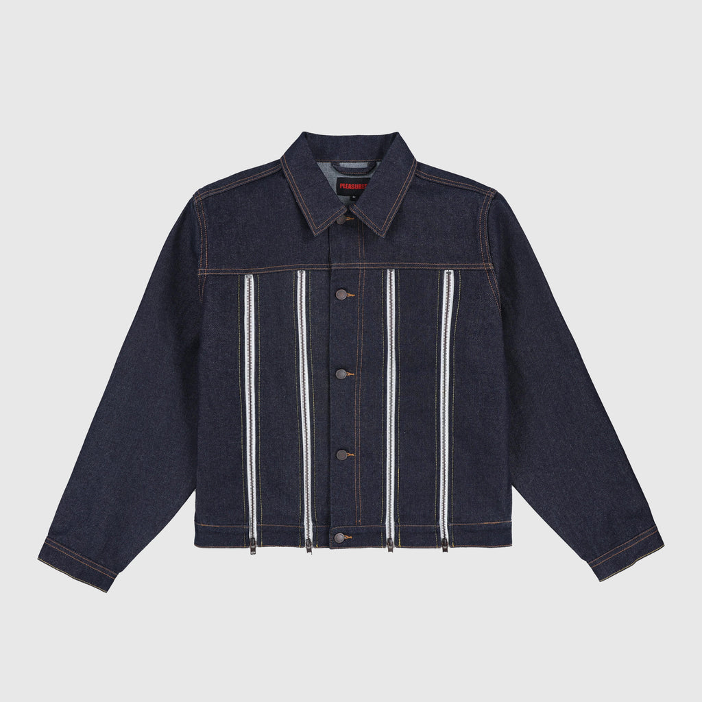 Pleasures Mileage Trucker Jacket - Raw Indigo - Front