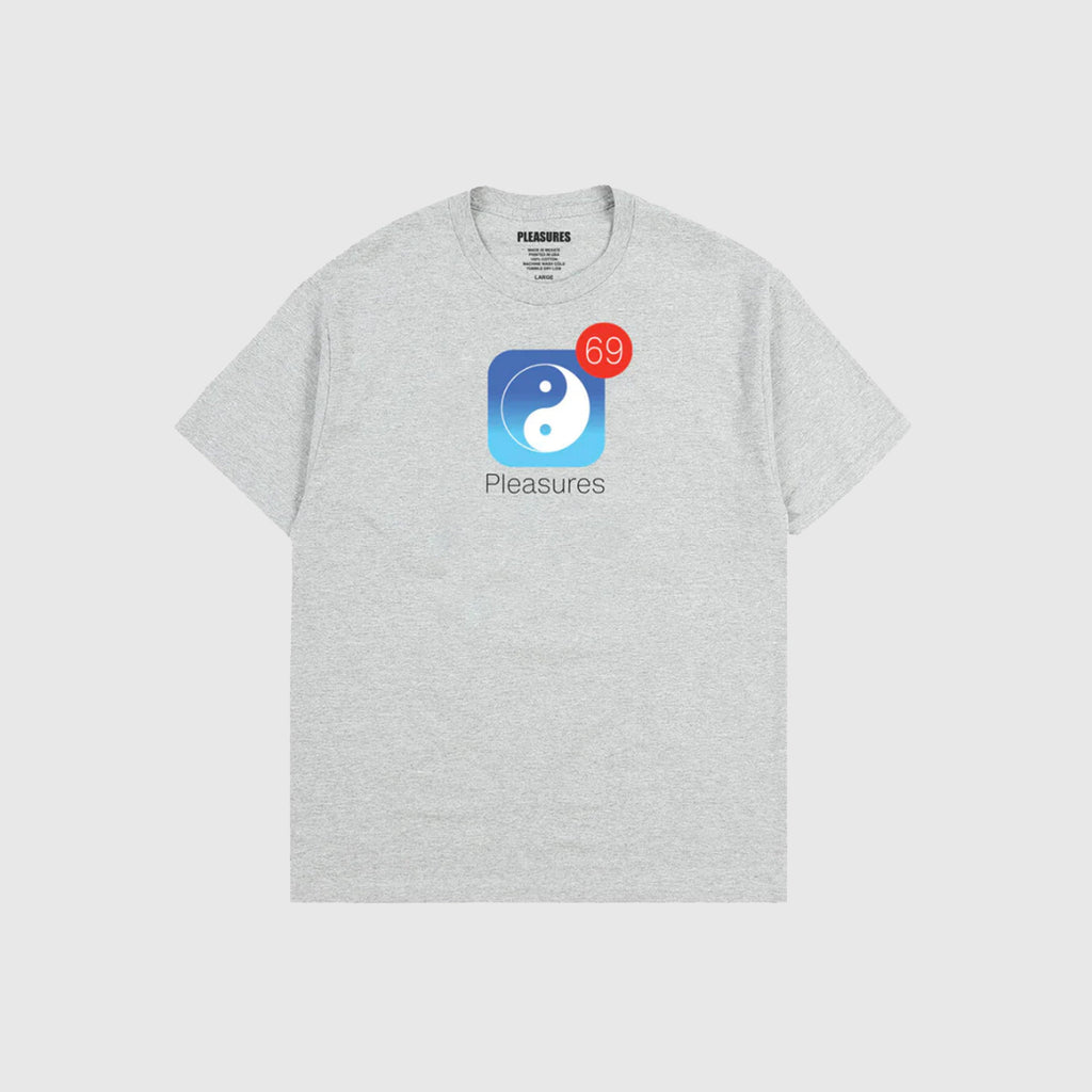 Pleasures Notify Tee - Heather Grey - Front