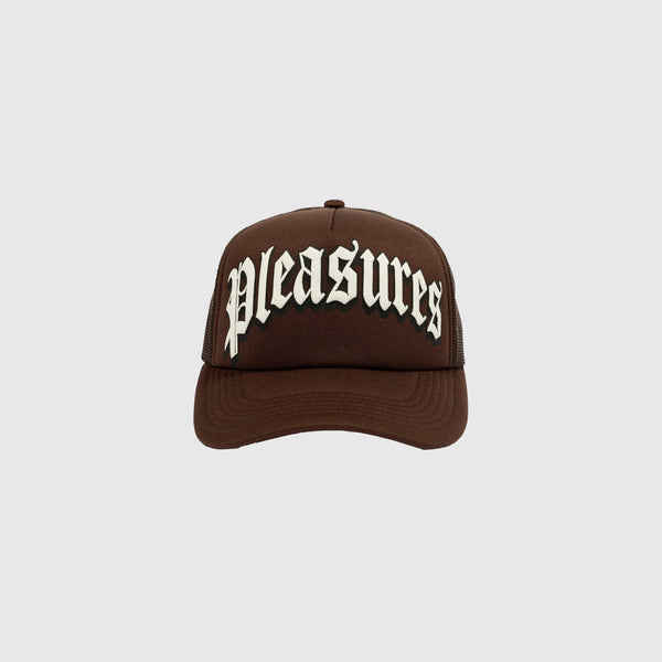 Pleasures Twitch Trucker Cap - Brown - Front
