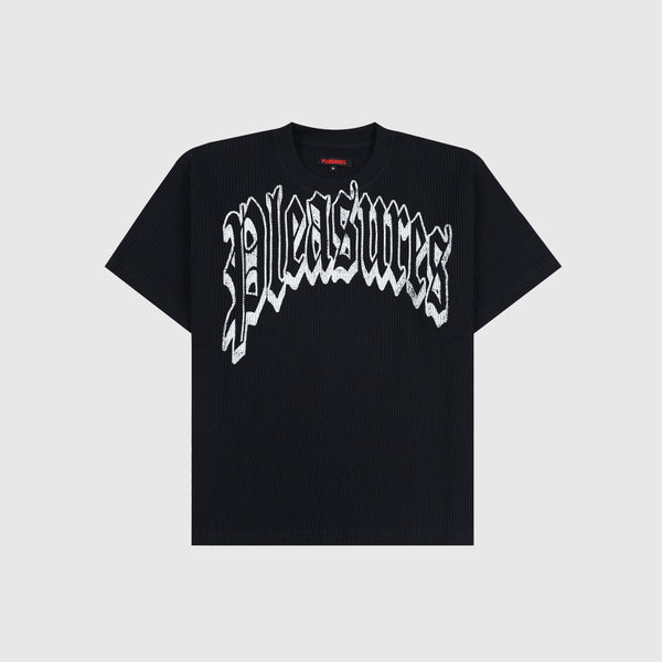 Pleasures Twitch Waffle Shirt - Black - Front