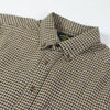 Portuguese Flannel Abstract Pide Poule Shirt - Navy Close Up