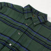 Portuguese Flannel Green Box Esp Shirt - Green Close Up 