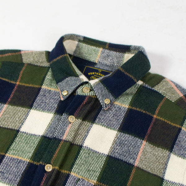 Portuguese Flannel Pine ESP Shirt - Bold Multi close Up 