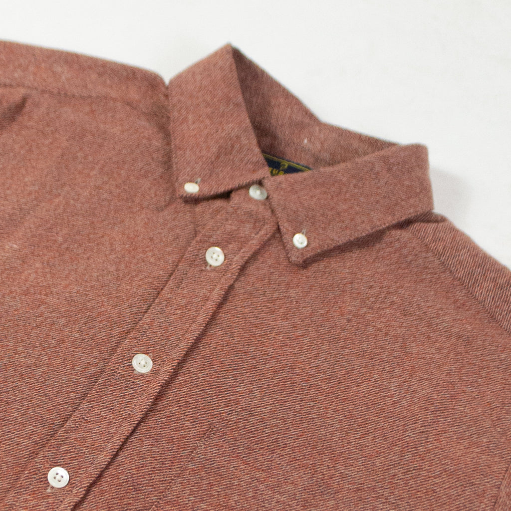 Portuguese Flannel Teca 2.0 ESP Shirt - Brick Close Up 