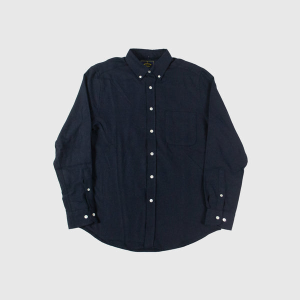 Portuguese Flannel Teca Shirt - Navy Front
