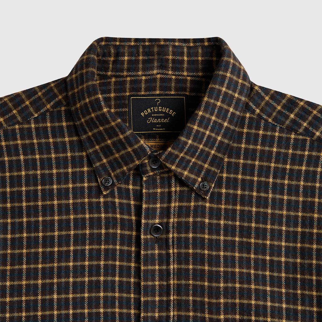 Portuguese Flannel Terra Shirt - Multi - Front Close Up