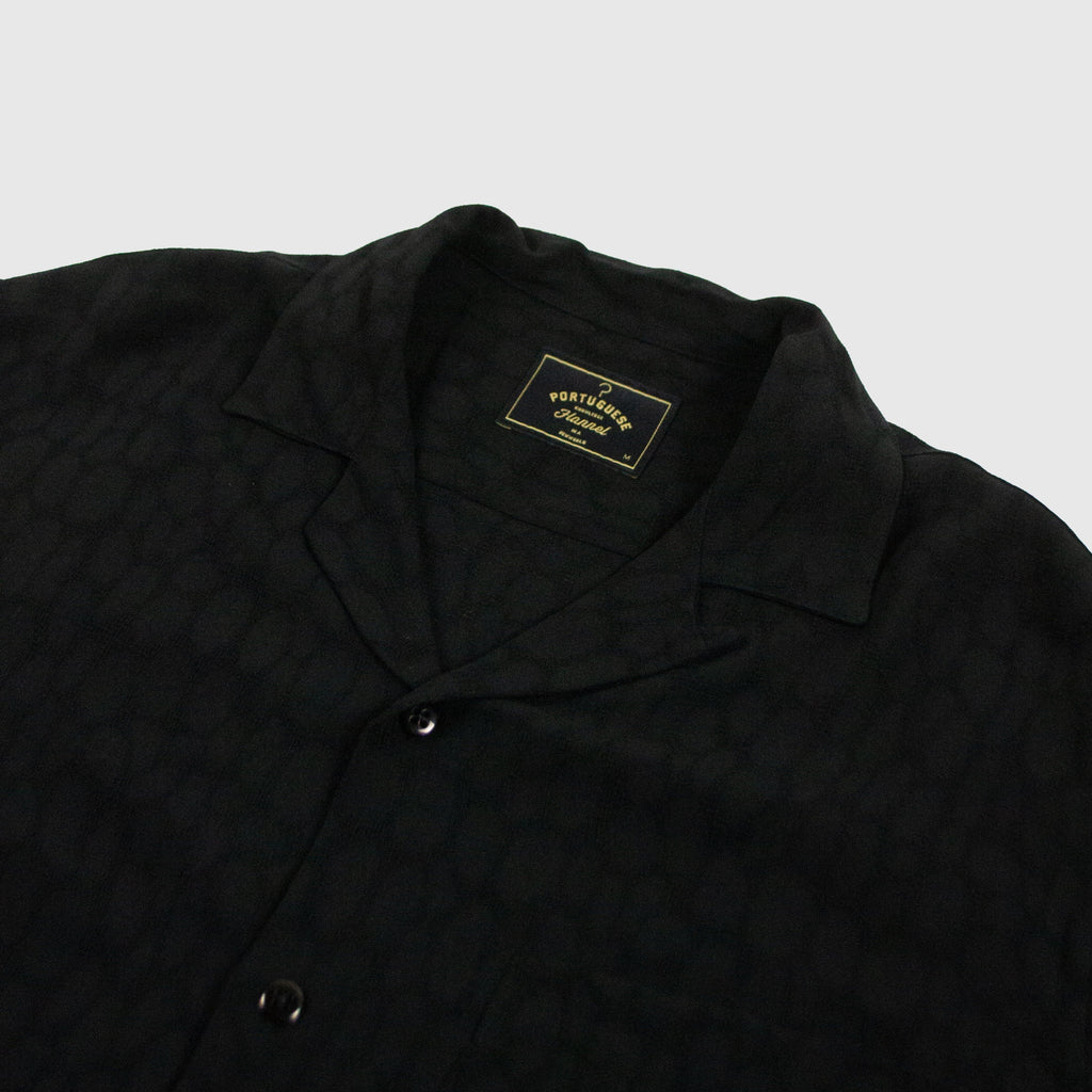 Portuguese Flannel Modal - Cobra Black - Front Close Up
