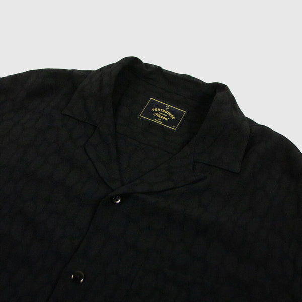 Portuguese Flannel Modal - Cobra Black - Front Close Up