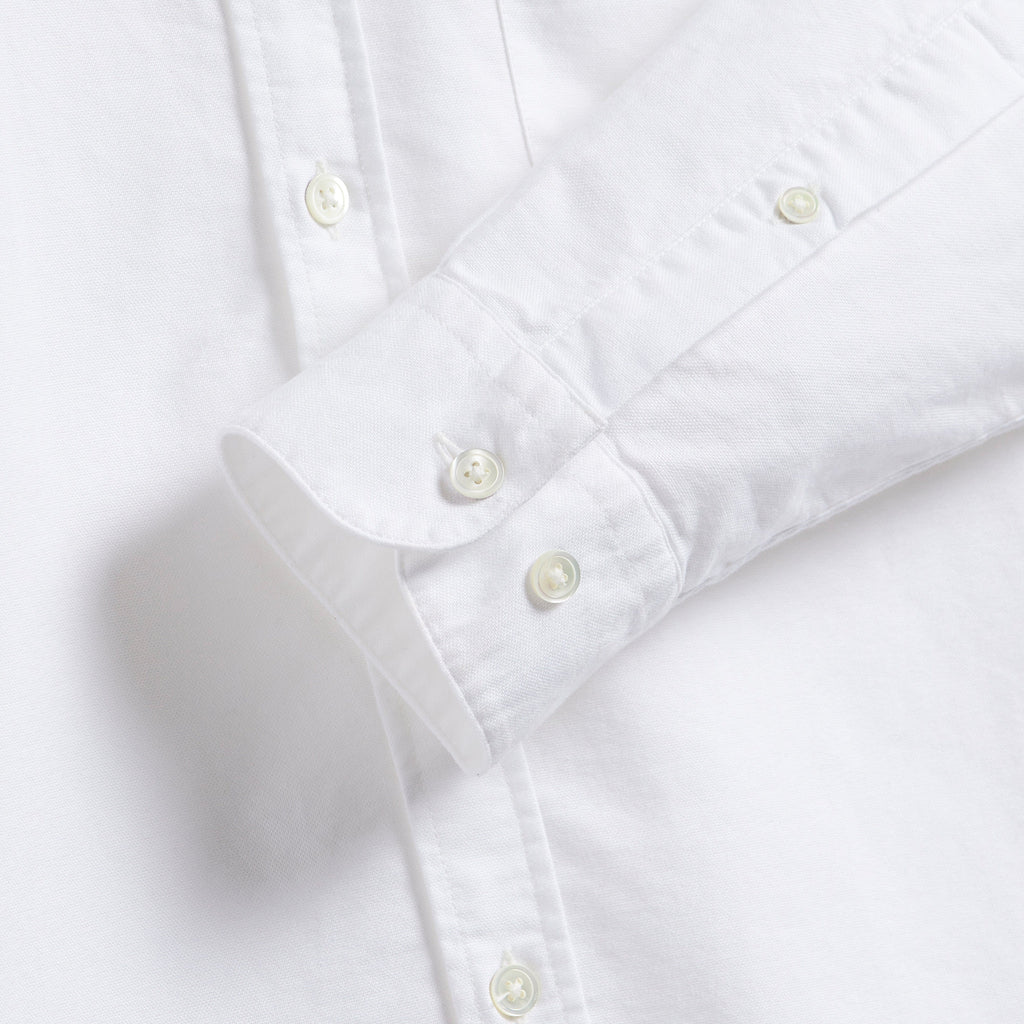 Portuguese Flannel Belavista Shirt - Off White - Front Close Up