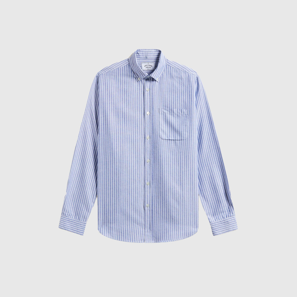 Portuguese Flannel Belavista Stripe Shirt - Blue - Front