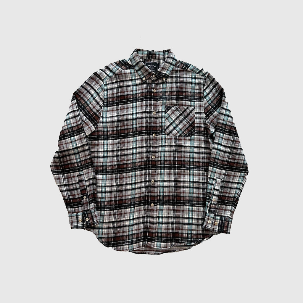 Portuguese Flannel Sans ESP Shirt - Brown / Aqua / Grey