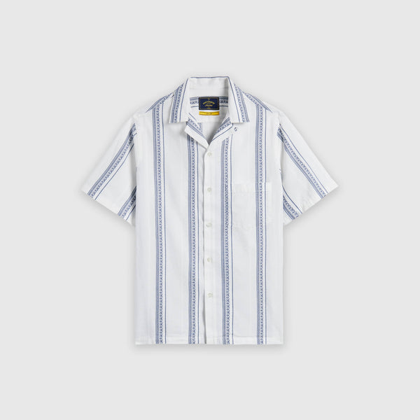 Portuguese Flannel Alqueva Shirt - White / Blue - Front