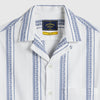 Portuguese Flannel Alqueva Shirt - White / Blue - Front Close Up