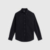 Portuguese Flannel Atlantico Seersucker Shirt - Black - Front