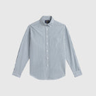 Portuguese Flannel Atlantico Seersucker Shirt - Green Stripe